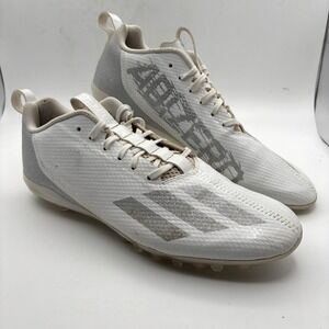 NWT Adidas adizero Spark Mens Size 12 Molded Football Cleats White Silver GY4521
